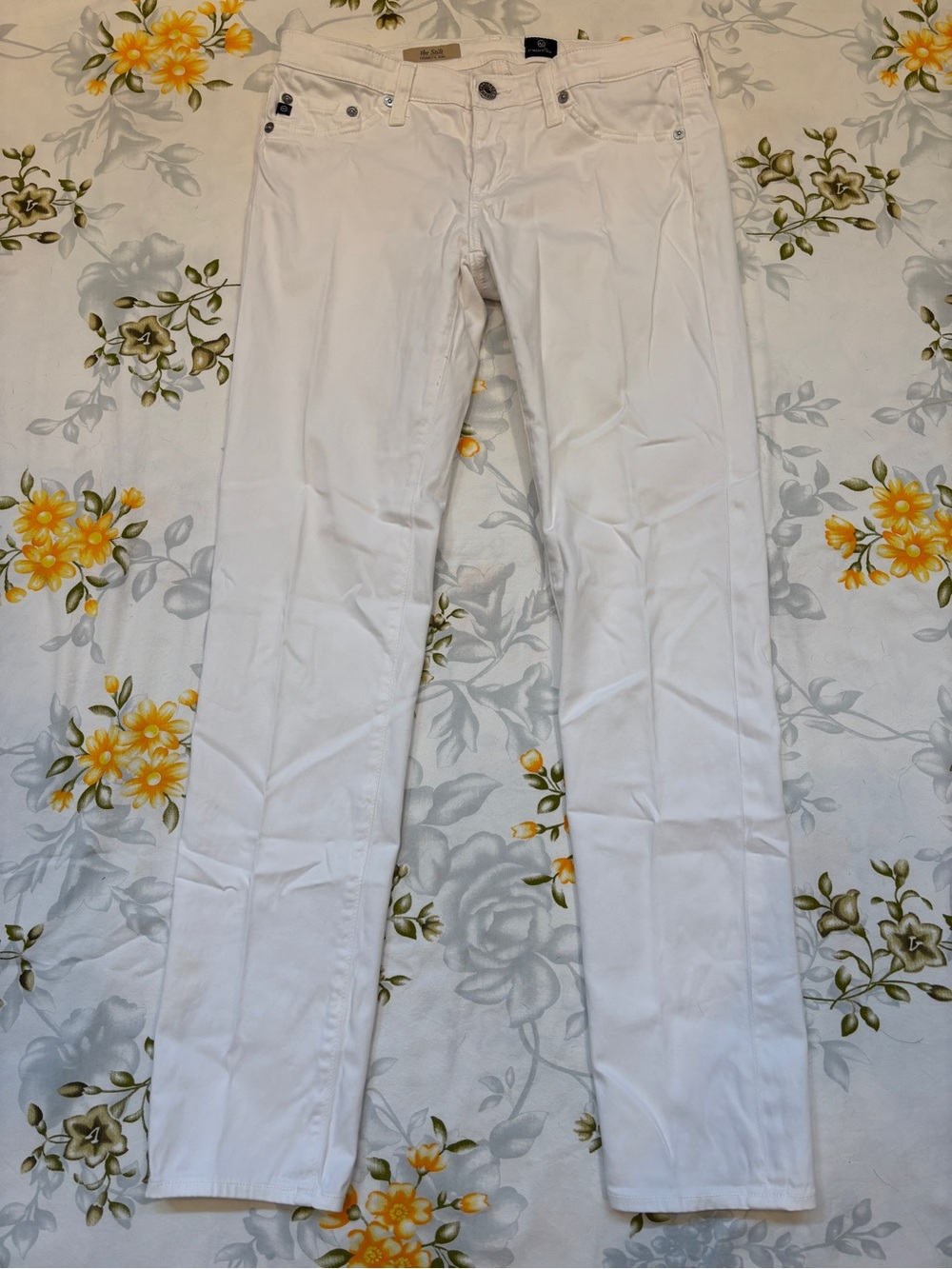 AG Adriano Goldschmied Size 27 White Skinny Jeans
